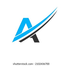 Letra A Plantilla vectorial de logotipo Diseño moderno y sencillo. Un Logotipo Para La Identidad De Empresa Y Empresa, Plantilla Moderna, Plana Y Minimalista