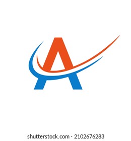 Letra A Plantilla vectorial de logotipo Diseño moderno y sencillo. Un Logotipo Para La Identidad De Empresa Y Empresa, Plantilla Moderna, Plana Y Minimalista