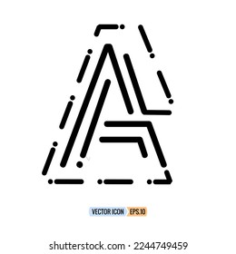 Letter a Logo vector, Usable for Business and Technology Logos. Flat Vector Logo Design Template Element.