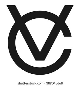 letter logo vector.  letter V and C.