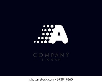 letter a logo vector white color