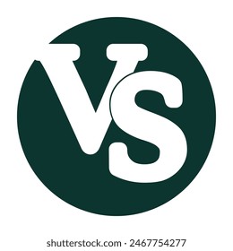 logotipo de la letra VS, Plantilla de diseño de Ilustración vectorial.