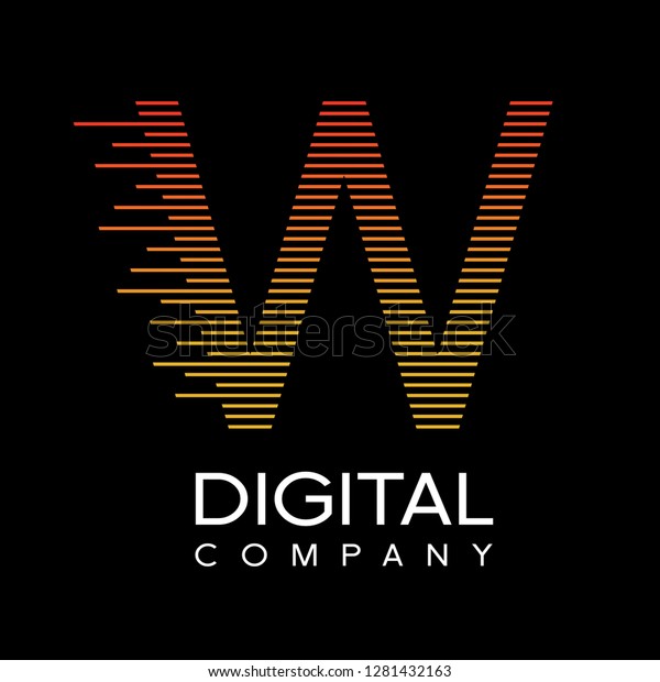 Letter logo W design vector template, fast speed\
technology moving, quick energy symbol. This logo is suitable for\
digital, techno.