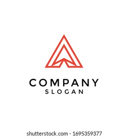 the letter A logo which is modern, abstract and elegant. editable and easy to custom
