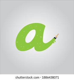 A letter logo with white background.