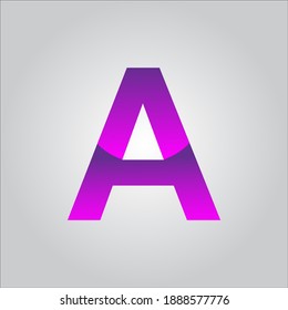 Logo de una carta con fondo blanco. Un icono de letra. Un diseño de letras.