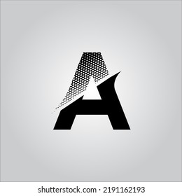 A letter logo. Letter logo with white background. This is black letter logo. Use stylist fashion logo. Decorative design.