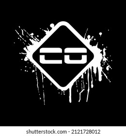 letter logo with white shape 