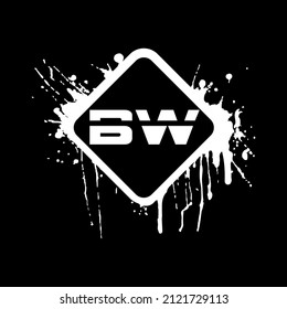 logotipo de letra con forma blanca 