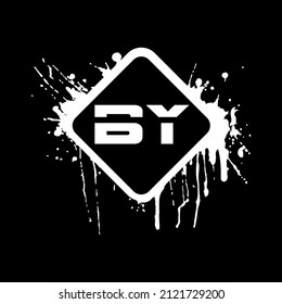 letter logo with white shape 