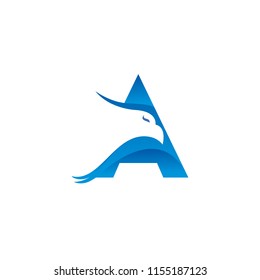 a Letter Logo with wings Template vector icon illustration