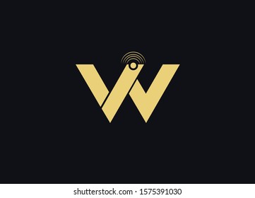letter logo w.Monogram and Creative Alphabet W Letters icon Illustration.