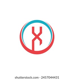 Letter logo X unique concept Premium Vector
