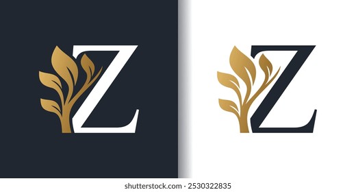 Letter logo Z with nature concept design