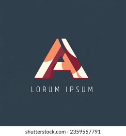 Buchstabe A Logo, ein Logo für die Briefmarke