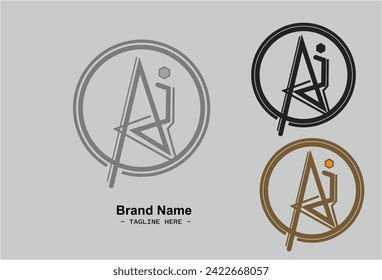 Letter A and I logos can be used for companies, signs, icons, etc.