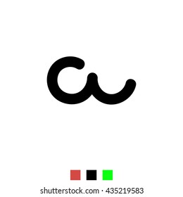 The letter A for logos, icons, web design, the template element. Black letters on a white background English alphabet. Vector Illustration Eps10.