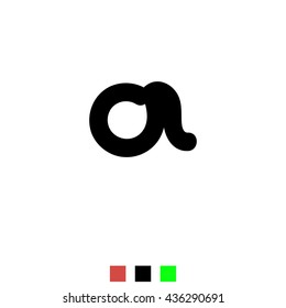 The letter A for logos, icons, web design, the template element. Black letters on a white background English alphabet. Vector Illustration Eps10.