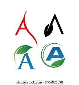 Letter A Logos a Modern triangle logo vector inspirations
