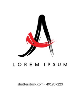 a letter logotype color logo template vector art illustration