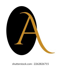 A Letter logotype design illustration vector