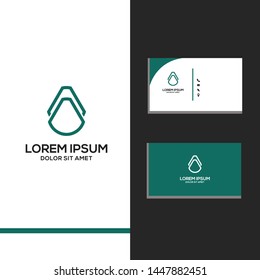 letter a logotype isolated, modern trendy geometry symbol with business card template image