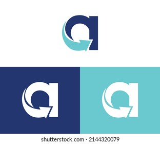  letter A logotype. Modern logo