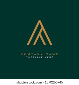Letter A logotype Monoline style, simple and elegant A logo - Vector