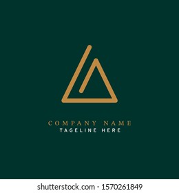 Letter A logotype Monoline style, simple and elegant A logo - Vector