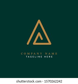 Letter A logotype Monoline style, simple and elegant A logo - Vector