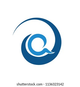 Letter a logo.Vector icon representing small letter a in a spiral.Typography sign isolated on white background.