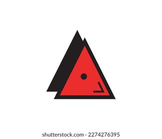 A letter look alike in triangle logo design element vector illustration