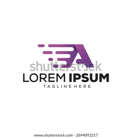 Letter A lorem ipsum logo design for symbol or business with creative vector illustration