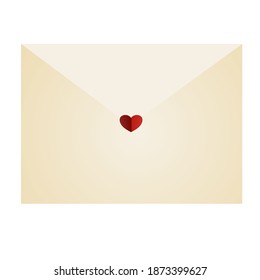 Carta de amor para decoraciones diseño vectorial del Día de San Valentín sobre fondo blanco.