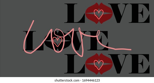 letter love design vector icon