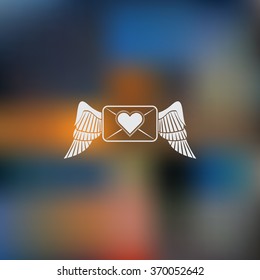 Letter love heart - Valentine's Day vector icon