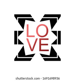 letter love logo design vector icon