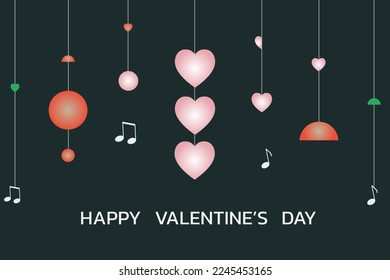 Letter Love and My heart in Valentines Day