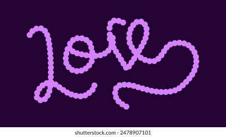 Letter of love in purple 1