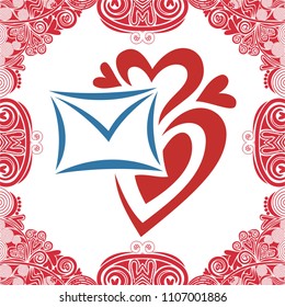 Letter of love. Vector illustration