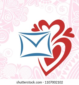 Letter of love. Vector illustration