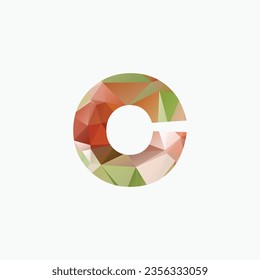 Letter Low Poly Logo Design