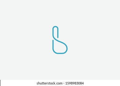 Letter lowercase B logo design inspiration with line art style, abstract piano illustration.