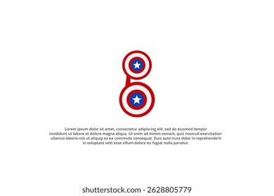 letter lowercase g american usa flag star logo