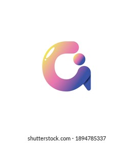 Schreiben Sie ein kleines Logo Symbol Design Vorlage Elemente mit flüssigem Stil. Vektorgrafik einzeln auf weißem Hintergrund.