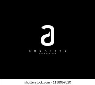 Letter A Lowercase Minimal Monogram Logo