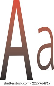 Der Buchstabe A ist klein und groß.