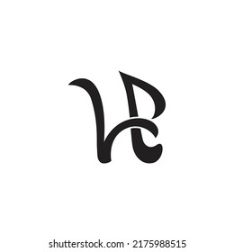 letter lp abstract curves simple logo vector