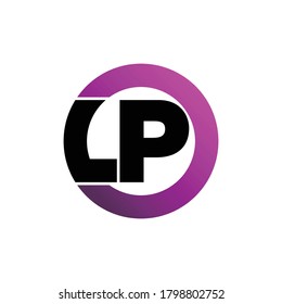 vector de diseño de logotipo de círculo LP