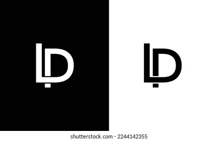 letter LP LD logo concept on white background.